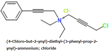 CAS#(4-Chloro-but-2-ynyl)-diethyl-(3-phenyl-prop-2-ynyl)-ammonium; chloride